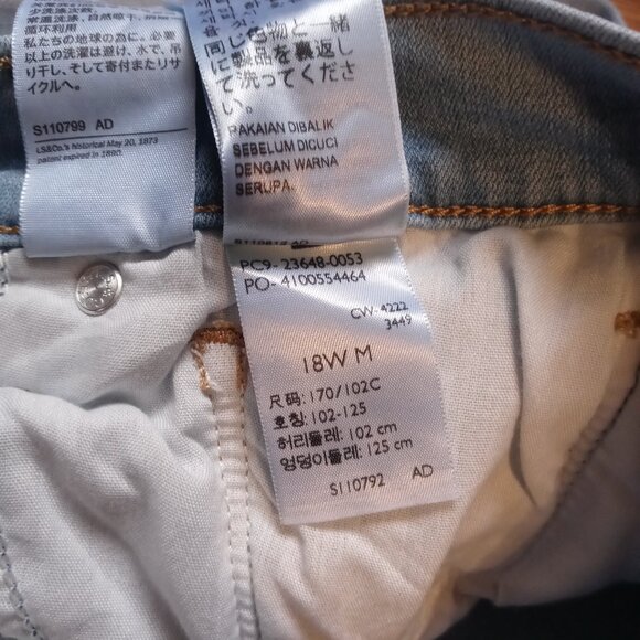 LEVI'S plus classic straight jeans in Slate Await (18W) - Picture 14 of 16